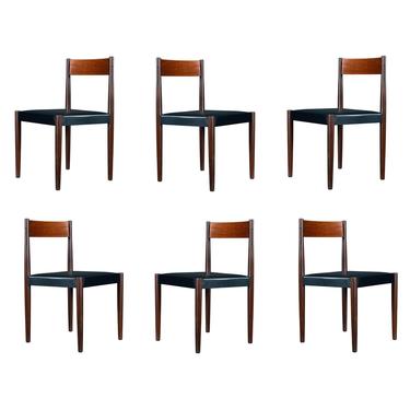 Six Poul Volther for Frem Røjle Danish Teak Dining Chairs 