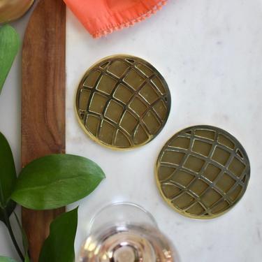 Solid Brass Coasters - set of 4 made 
