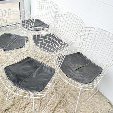 Bertoia Midcentury White Metal Chairs (Sold Separately) 