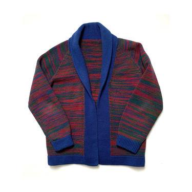 Vintage 1970s Women's Shawl Collar Cardigan ~ Size S ~ Sweater ~ Hippie / Boho 