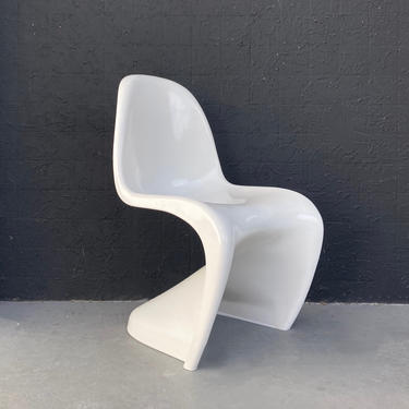 Panton Style White Fiberglass Chairs