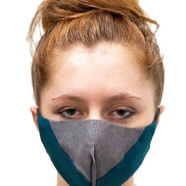 fase mask in teal/gray