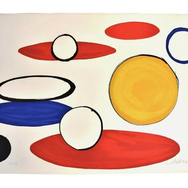 Alexander Calder Our Unfinished Revolution White Circles & Ellipses Sgd L/E Lit 