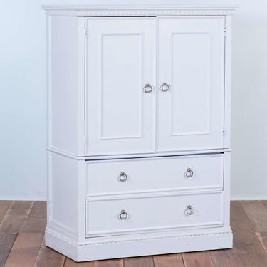 Contemporary American Traditional White Armoire