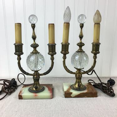 Pairpoint electric candelabras #D3093 - a pair - 1920s vintage 