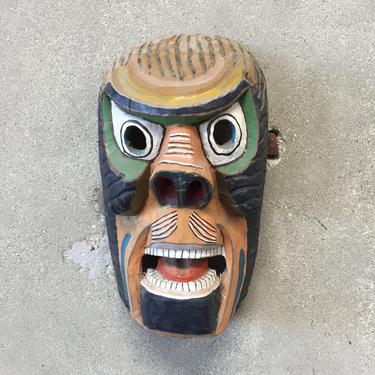 Vintage Mexican Folk Art Baboon Mask