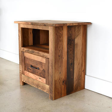 Rustic Bedside Table / Reclaimed Wood Nightstand / Handmade Side Table 