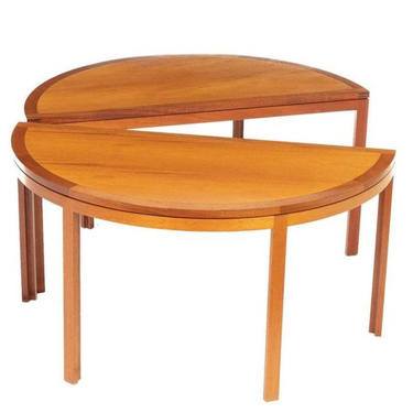 Mid-Century Danish Modern Christian Hvidt Designed Two Part Dining Table Console Pair By Soborg Mobler, Denmark 