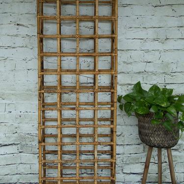 SHIPPING NOT FREE!!!   Vintage Bamboo Standing Wine Rack 