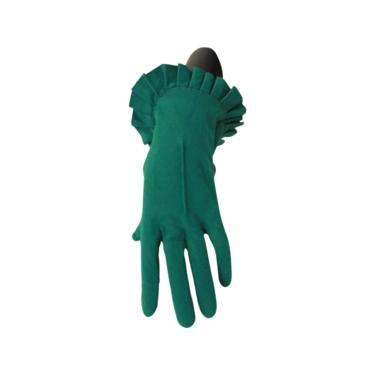 1950s Emerald Green Gloves - 1950s Green Gloves - 1950s Green Nylon Gloves - 1950s Gloves - Vintage Green Gloves - Womens Green Gloves 