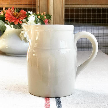 Beautiful vintage French stoneware pitcher from a famous maker Digoin-SPD 