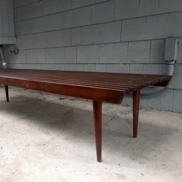 Midcentury Long &amp; Low Slat Bench or Coffee Table