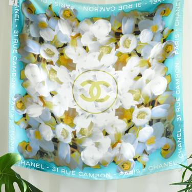 00s Chanel Camellia Silk Scarf - New with Tags