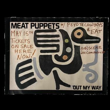 Vintage Meat Puppets &quot;Out My Way 1986&quot; Show Poster