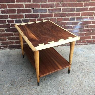Amazing grain in the stripped and oiled Lane mid-century modern side table