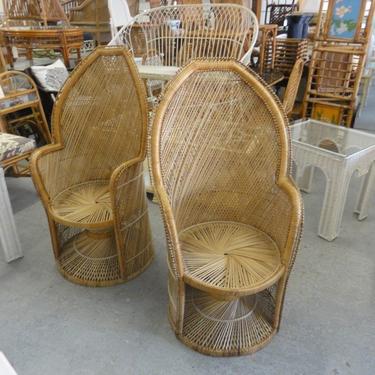 Pair of Island Style Rattan Youth Chairs