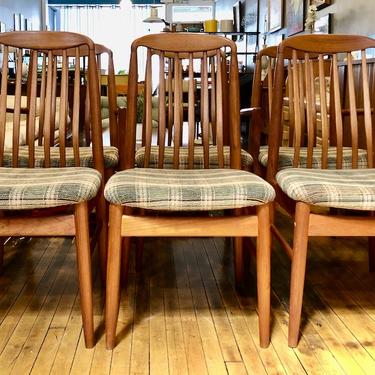 Danish Teak Dining Chairs-Set of 6