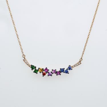 Luna Rainbow Sapphire Necklace