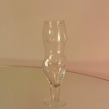Female Form Clear Stemmed Glass