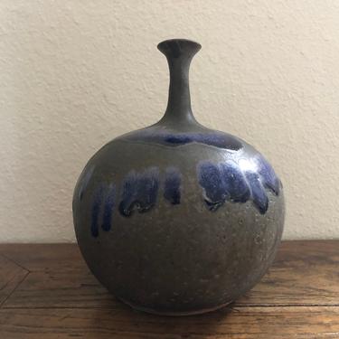 Modern Drip Glaze Studio Pottery Bud Vase 