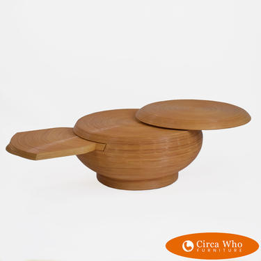 Round Pencil Reed Coffee Table