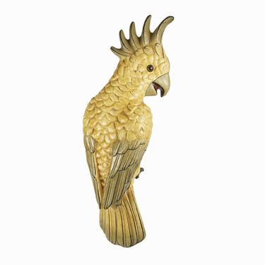 Sergio Bustamante Style Parrot Sculpture Papier Mache Bird 