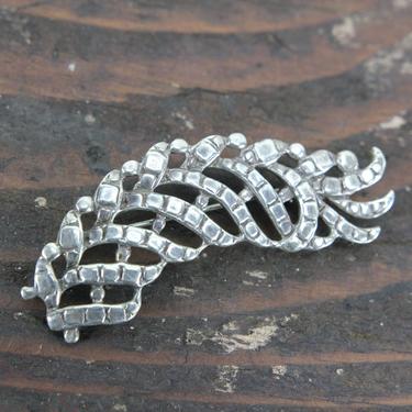 Sterling Silver Feather Brooch 