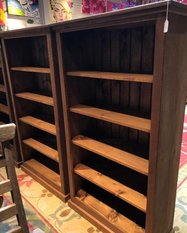 Six foot bookcases solid pine 33 wide x  14 deep 