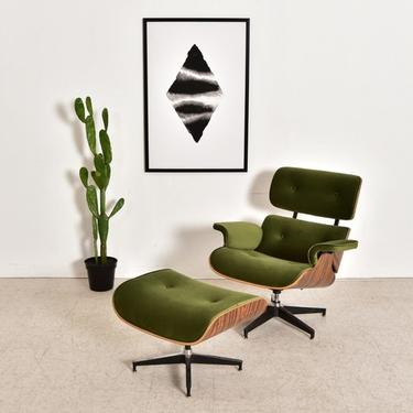 Martini Green Chair and Ottoman Chair