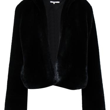 Tularosa - Black Faux Fur Open Coat Sz XS