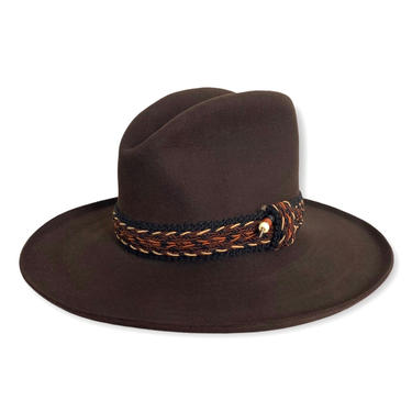 Vintage RESISTOL Cowboy Hat ~ size 6 7/8 ~ Pencil Curl ~ Wide Brim ~ Tom Mix ~ Western ~ Fur Felt ~ Stagecoach 