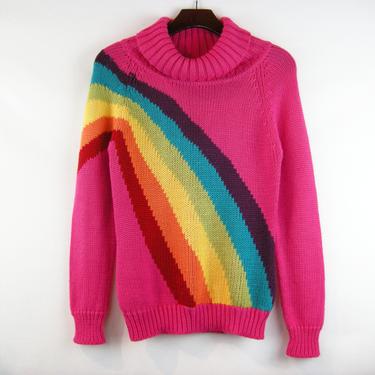 Pink Rainbow knit sweater