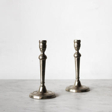 Matched Pair of Brass Candlesticks