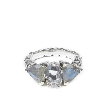 IN STOCK | STONE AGE COCKTAIL RING | SILVER AND LABRADORITE