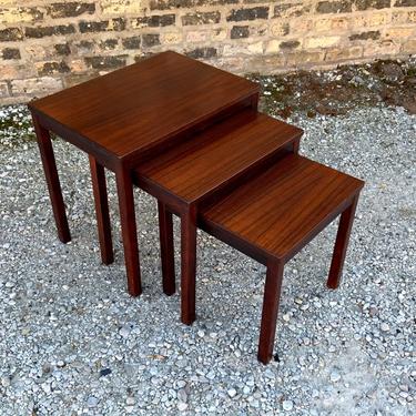 Vintage Rosewood Nesting Tables by Heggen made in Norway