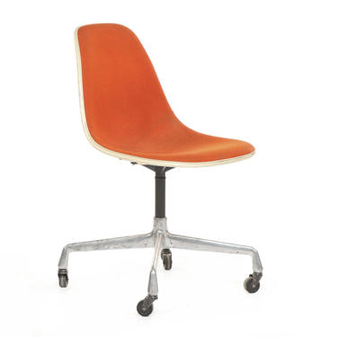 Herman Miller Chair on Casters Orange Office Chair Mid Century Modern Eames 