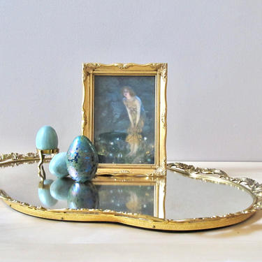 gold plated ormolu vintage vanity tray - extra large - stylebuilt style 