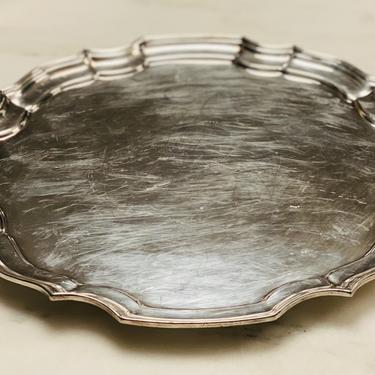 Vintage English Silverplated Footed Tray