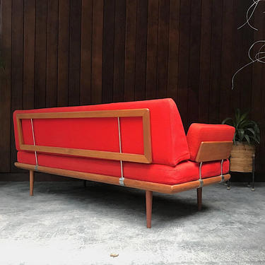 Vtg Peter Hvidt 6ft+ Daybed with both Arms Vintage Mid-Century Danish Modern Rare High End Chaise Sofa Couch Fifties 