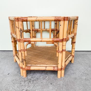 Island Style Octagon Bamboo Side Table
