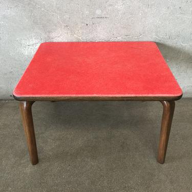 Mid Century Modernica Brazilian Walnut Coffee Table with Red Top