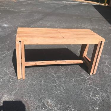 Great vintage mid century inspired expanding  teak bench 