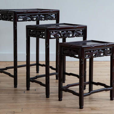 Chinese Carved Nesting Tables