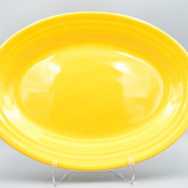 Bauer Pottery Yellow Serving Platter, Ringware Line | Vintage California Pottery Mid Century Modern Dinnerware California Colorware 