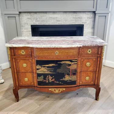 19th Century French Transition Chinoiserie Chest Of Drawers Commode or Sideboard 