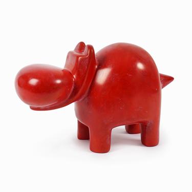 Soapstone Hippo Figurine Kenya 