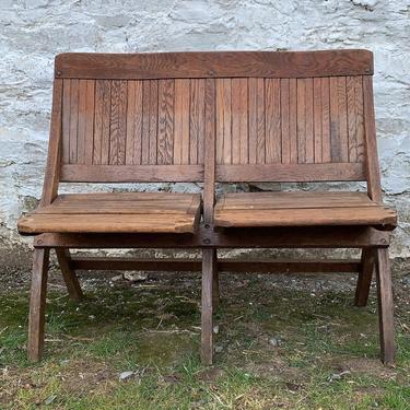 Seating for Two! Wood Folding Picnic/Theater Chairs