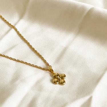 Anna gold 4 clover pendant necklace, gold charm, pendant necklace, gift for her, gold necklace for women, gold clover, gold lucky charm 