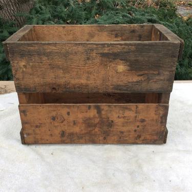 Vintage advertising Clear Lite shipping wood box crate 