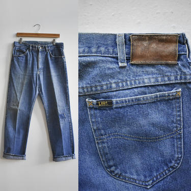 Vintage Lee Riders Jeans / Vintage Broken In Jeans / Vintage Jeans 34x32 / Broken In Jeans / Broken In Denim / Patched Jeans 34x32 